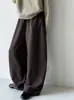 Pantalones Casuales Rectos Versátiles Cómodos de Cintura Alta Elásticos con Textura Estilo Coreano Ns para Mujer Invierno Nuevo Estilo 2141