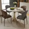 Mesa de Jantar e Cadeiras de Ardósia para Apartamento Pequeno em Casa Mesa de Jantar Redonda Simples Moderna Mesa de Jantar e Cadeiras para Negociação