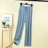 Pantalones Casuales de Modal para Mujer Verano Nuevo Sueltos Ajustados Ropa Exterior Pantalones Largos Combinan con Todo Finos de Pierna Ancha