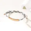 Al por mayor al contado transfronterizo Pulsera de doble cordón multicolor Acero inoxidable Color de impresión y grabado Ajustable Atrás Pulsera de doble cordón