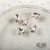 Decoraciones Brillantes para Uñas con Acabado, con Pedrería de Cristal de Alta Calidad con Forma de Huevo de Paloma, Pedrería con Forma de Azúcar Hielo y Pequeños Accesorios para Uñas Portátiles