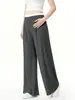 Calça de Maternidade para o Verão de 2026, Novo Estilo Calça Casual Elástica Color-Blocking, Tamanho Grande, Não Apertada na Barriga, Calça de Perna Larga Levemente Flare