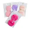 Esponja de Terciopelo de Doble Cara para Polvos Sueltos Algodón Suave Redonda Grande Terciopelo de Cristal Polvo Seco Polvo de Miel Set de Esponjas de Terciopelo para Maquillaje