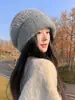 Gorro de Punto de Lana para Mujer, Nuevo Estilo Otoño e Invierno 2025, Engrosado y Cálido, Adecuado para Circunferencia de Cabeza Grande, Hace que la Cara Parezca Más Pequeña, Gorro para Clima Frío