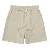 Shorts Deportivos de Algodón Puro Pesado de 410g con Cordón para Verano Estampado y Bordado Personalizado Casual Holgado para Hombres y Mujeres Stock Listo Venta al por Mayor