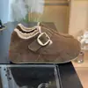 Zapatos de Algodón Birkenstock con Forro de Felpa, sin Cierre, Suela Gruesa para Mujer 2025 Nueva Moda Otoño e Invierno, Versátiles y Cómodos, Zapatos de Algodón Retro para Mujer