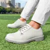 Novos Sapatos de Golfe Profissionais com Solado de Travas Sapatos de Couro Sapatos de Treino ao Ar Livre Sapatos Esportivos Resistentes ao Desgaste Antiderrapantes