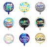 Nuevo Globo Redondo de Papel de Aluminio de 18 Pulgadas Feliz Cumpleaños Decoración para Fiesta de Cumpleaños Globos Globos al por Mayor