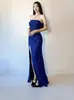 Nezha 2 Rey Dragón del Mar del Oeste Ao Lun Disfraz Cosplay Atuendo Cosplay para Adultos Mismo Estilo Vestido Azul con Abertura