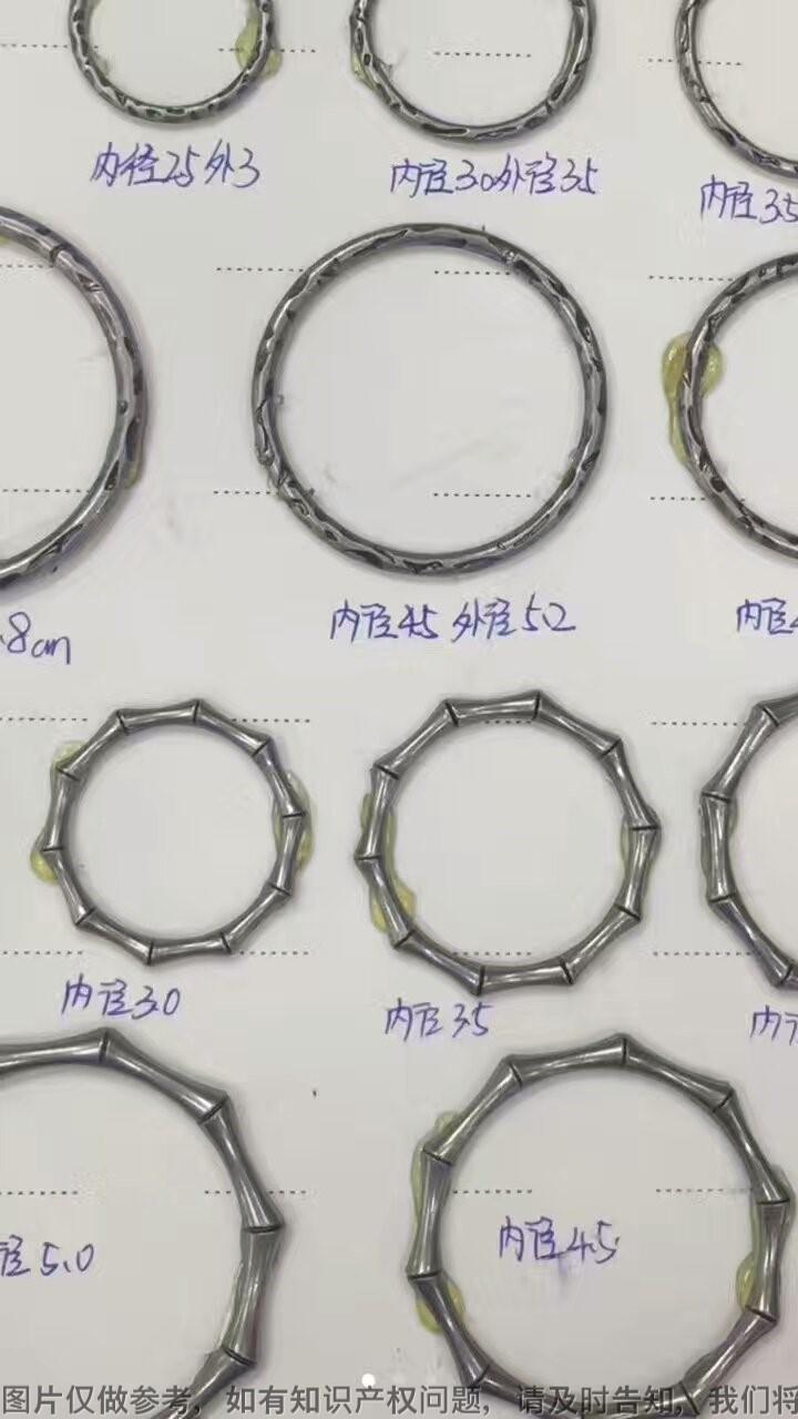 不同规格竹节圆圈 复古合金饰品配件DIY 手工材料 mm55