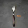Raspador de pintura al óleo altamente elástico, cuchillo para mezclar colores de pintura acrílica artística, raspador de pintura de acero inoxidable individual con mango de madera