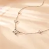 Collar con Colgante de Mariposa de Circonita de Alta Gama, Cadena para Clavícula Moderna, Elegante, Romántica y con Estilo para el Uso Diario