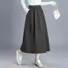 Elegante falda midi de línea A reversible para mujer, nueva colección otoño 2026, de cintura alta, que cubre las caderas, elegante, versátil, falda de paraguas