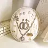 Tablero Ovalado para Guardar Pendientes Estante para Guardar Pendientes Tocador de Pared Accesorios para Joyería Estante Vertical para Exhibir Pendientes y Collares