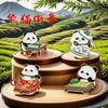 Broche de Metal Fofo de Panda Mahjong Comer Quente Acessórios de Roupa de Panda Broche Decoração de Mochila Escolar de Estudante