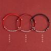 Pulsera de Playa Cuerda de Mano para Niña Bambú de la Suerte Cuerda Roja 2023 Nuevo Diseño de Nicho Tobillera Regalo para Mujer Tejida