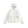 Jaqueta Rib com Penugem Cinza para Homens e Mulheres 2025 Nova de Inverno Curta com Penugem de Pato Branca Leve Estilo Coreano Jaqueta Esportiva com Capuz