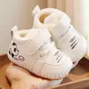 Sapatos de Bebê 0-1 Ano, Sapatos Antiderrapantes de Solado Macio para Crianças Pequenas, Estilo Inverno, Forrados com Lã e Espessados, Antiderrapantes e Quentes