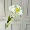 Flor Artificial Tulipa Aberta Única Casamento Flor Falsa Arranjo de Chão Arranjo de Flores Decoração para Casa Flor Adereços para Câmera Decoração