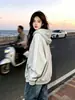 Sudadera con capucha bordada de marca europea y americana personalizada de moda para otoño e invierno, top holgado, traje deportivo casual de moda de calle de nicho