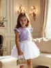 Amazon Nueva Falda Corta Niña Camiseta con Perlas y Mangas Volantes Falda de Princesa Europa y América Versátil Falda Pontón Transfronteriza Niños Pequeños y Medianos