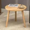 Mesa lateral de sofá simples de camada dupla para casa, sala de estar, pequena mesa redonda, varanda, pequeno apartamento, quarto, cabeceira, mesa pequena simples