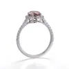 Anillo de Diamante 18K Oro Rosa Diamante Cultivado Cvd Anillo de Boda Set de Joyería Joyería para Manos Anillo de Diamante de 2 Quilates Forma de Huevo