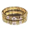 En Stock Suministro Directo de Fábrica Pulsera de Cloisonné con Filigrana Hueca, Flores Esmaltadas e Incrustaciones de Diamantes, Regalo de Área Escénica Nacional al por Mayor