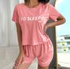 Pijama casual de verano de fábrica, listo para usar, nuevo, moda europea y americana, para mujer, de manga corta, ropa para el hogar, conjunto de dos piezas