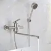 Grifo de Cocina con Agua Fría y Caliente, Fregadero de Acero Inoxidable 304, Montado en la Pared, Engrosado, Grifo de Estilo Sencillo