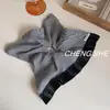 Pañuelo Cuadrado Plisado de Espiga Estilo Coreano Scrunchie de Moda para Mujeres Coleta Atadura de Cabello Moño Banda para el Cabello Elegante