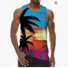 Directo de Fábrica Transfronterizo Nuevo Chaleco sin Mangas para Hombre Casual Holgado Talla Grande Estampado Digital 3D