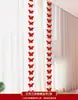 Pegatinas de Tira Larga con Palabras Felices para Bodas, Colgantes para Cortinas, Set de Decoración de Habitación de Boda, Decoración de Dormitorio de Casa Nueva, Guirnalda de Mariposas para Habitación