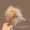 Pasador de Plumas Estilo Carson Pasador de Mariposa Clip con Borde de Piel Súper de Hada Chica Estilo Japonés Lindo Estilo Antiguo Accesorios para el Cabello Dinastía Han