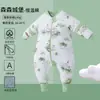 Saco de dormir para bebé Candy Teddy de temperatura constante, engrosado para invierno, diseño anti-patadas, algodón 100% grado A, estilo de piernas separadas, con una textura suave, similar a un frijol