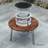 Parrilla de Barbacoa para Exterior para Uso Doméstico, Mesa de Barbacoa Plegable Portátil Sin Humo, Parrilla de Carbón para Patio Exterior Preparación de Té
