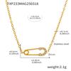 Oumeca pino de zircônia 5A diamante completo aço inoxidável com colar de diamante pulseira conjunto de joias joias pequenas requintadas mulheres