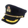 Chapéu de Capitão 100% Algodão Atacado Preto Adulto Outono e Inverno Estilo Retrô Europeu e Americano Chapéu de Marinheiro Bordado Festa Performance Chapéu Britânico