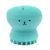 Cepillo facial de silicona con forma de pulpo pequeño, instrumento de limpieza de medusa para belleza, cepillo de masaje para limpieza de poros, cepillo para baño de bebé