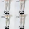 Calcetines de mujer primavera y verano calcetines finos de rizo de encaje calcetines con lazo jk calcetines de malla con cordones hasta la pantorrilla Lolita