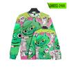 Suprimento Transfronteiriço Aliexpress Nova Moletom Redondo Estampa Completa Monstro Desenho Animado Primavera e Outono Moletom de Manga Longa Jovem