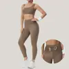 Conjunto de fitness y yoga para mujer ruso transfronterizo, conjunto de dos piezas de malla deportiva de cintura alta, pantalones ajustados tipo tiburón y top sin mangas