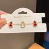 Pulsera de Calabaza Hueca con Circonita Electrochapada en Oro Real de 18K, Lujo Ligero, Gama Alta, Pulsera Exquisita, Nuevo Estilo Chino, Accesorio de Mano Versátil