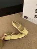 ¡Nuevos zapatos para aumentar la altura para la temporada! Zapatos de vestir azules de punta cuadrada para primavera-verano, bailarinas versátiles para niñas, perfectos con faldas, zapatos Mary Jane