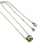 Versión Alta Collar de Panal Shangmei Pendientes Redondos Huecos Pulsera Corte CNC Baño Grueso Oro 18k Oro Rosa Cadena para Clavícula