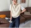 Chaleco de Punto Relajado Retro con Media Cremallera sin Mangas, Estilo Chic en Capas, Top que Reduce la Edad, Chaleco Casual