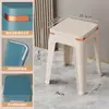 Banqueta de Plástico Espessado, Estilo Simples e Luxuoso, Banqueta Resistente para Adultos, Banqueta de Convidado para Sala de Estar, Banqueta para Mesa de Jantar em Casa, Banqueta para Trocar de Sapato