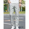Calças Casuais Masculinas 2026 Novo Estilo Quatro Estações Business Retas Largas Cor Sólida Calças Longas Outono Calças Esportivas Masculinas