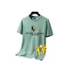 Camiseta de Manga Corta de Verano para Hombre Cuello Redondo Moderna Estampada Top de Media Manga Camiseta para Hombre