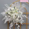 Arreglos Florales de Piso Grandes de Boda Estilo Nuevo, Decoraciones con Flores de Seda, Arreglos Florales de Eucalipto, Guía de Pasillo T-Stage Arte Floral de Boda
